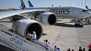 Dubai Air Show no Dubai, nos Emirados Árabes Unidos, esta segunda-feira.