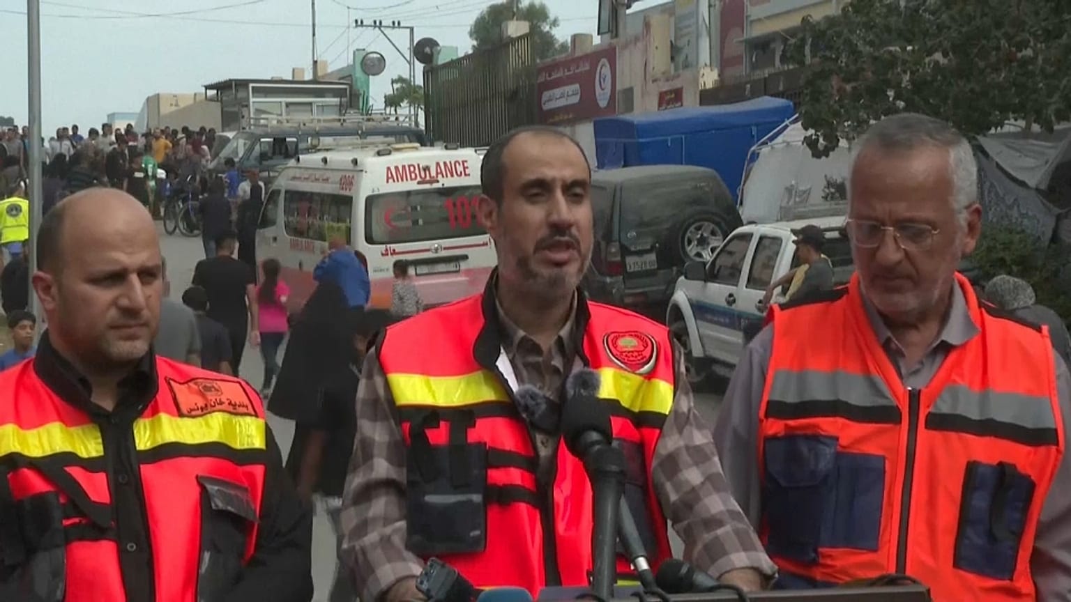 مؤتمر صحفي مشترك لرؤساء بلديات قطاع غزة