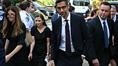 Google CEO Sundar Pichai, arrives for a US Senate bipartisan Artificial Intelligence (AI) Insight Forum at the US Capitol in Washington, DC, on September 13, 2023.