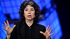 Meredith Whittaker, President, Signal, on Centre Stage during day one of Web Summit Rio 2023