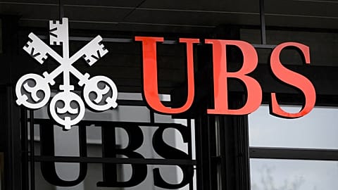 Swiss multinational investment bank UBS' logo.