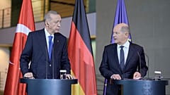 Recep Tayyip Erdogan und der deutsche Bundeskanzler Olaf Scholz.