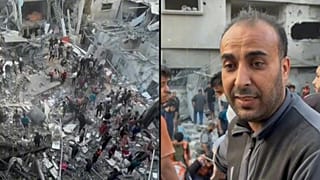 فلسطيني يشارك في عملية البحث وهو في حالة من الصدمة والذهول