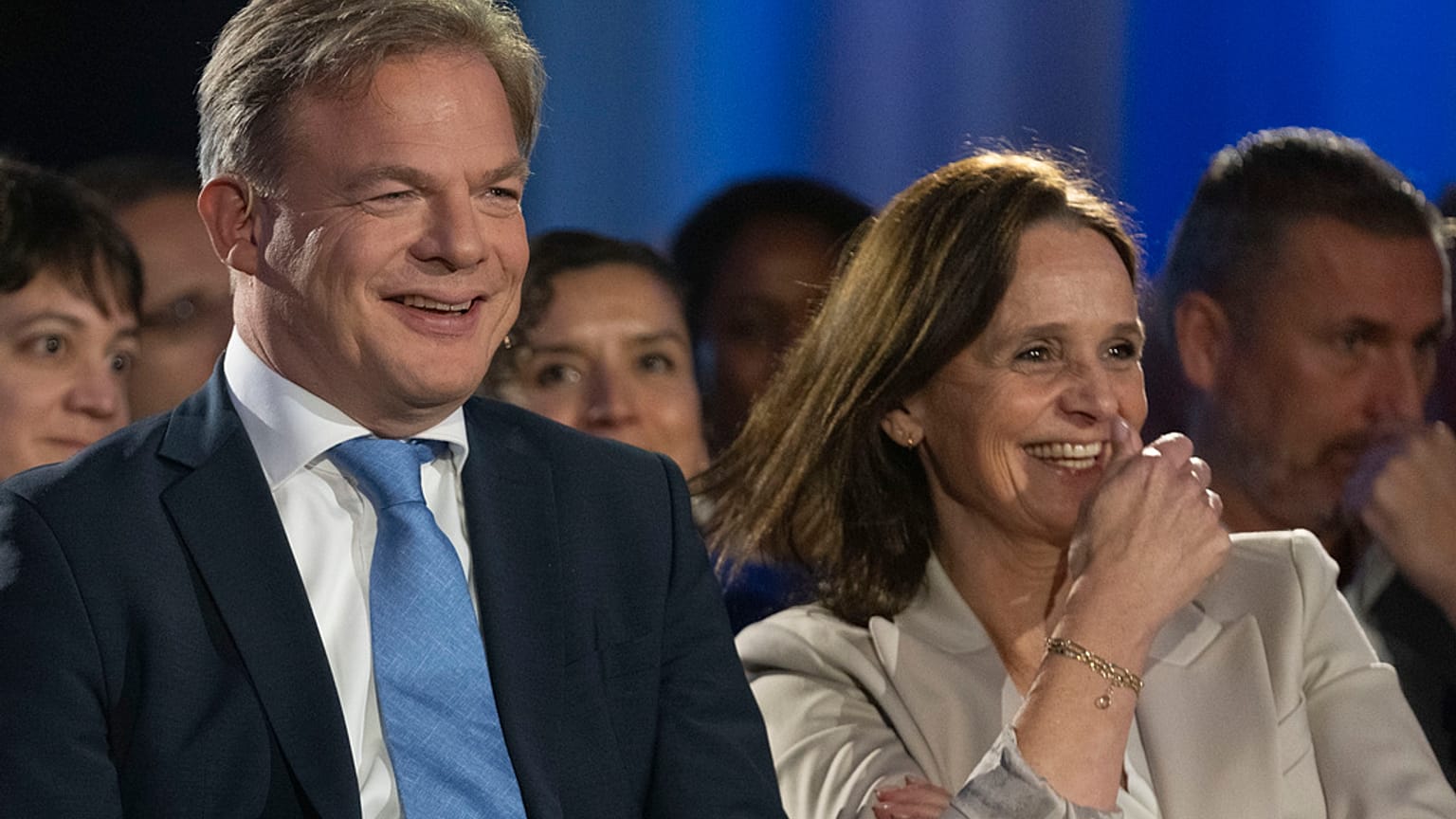 Pieter Omtzigt e Nicolien van Vroonhoven-Kok ad una convention dell'NSC.