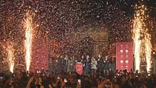 Christmas lights inaugurated on the Champs-Elysees in Paris 