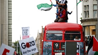 Palesztinbarát tüntetés Londonban - Britanniában rengeteg muszlim él, akik többsége a palesztin üggyel szimpatizál 