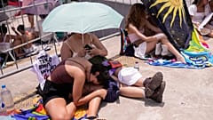 La temperatura máxima diurna en Río el viernes fue de 39,1 grados centígrados, pero se sintió mucho más calor.
