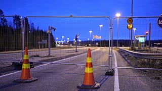 A bezárt Nuijamaa határállomás a finn-orosz határon
