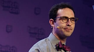 Then-Twitch CEO Emmett Shear speaks during the keynote address during Twitchcon at Moscone West in San Francisco on September 25, 2015.