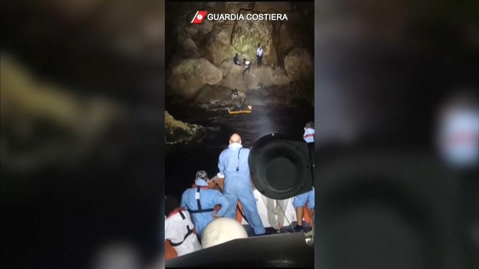 Coast Guard rescue unit near Lampedusa