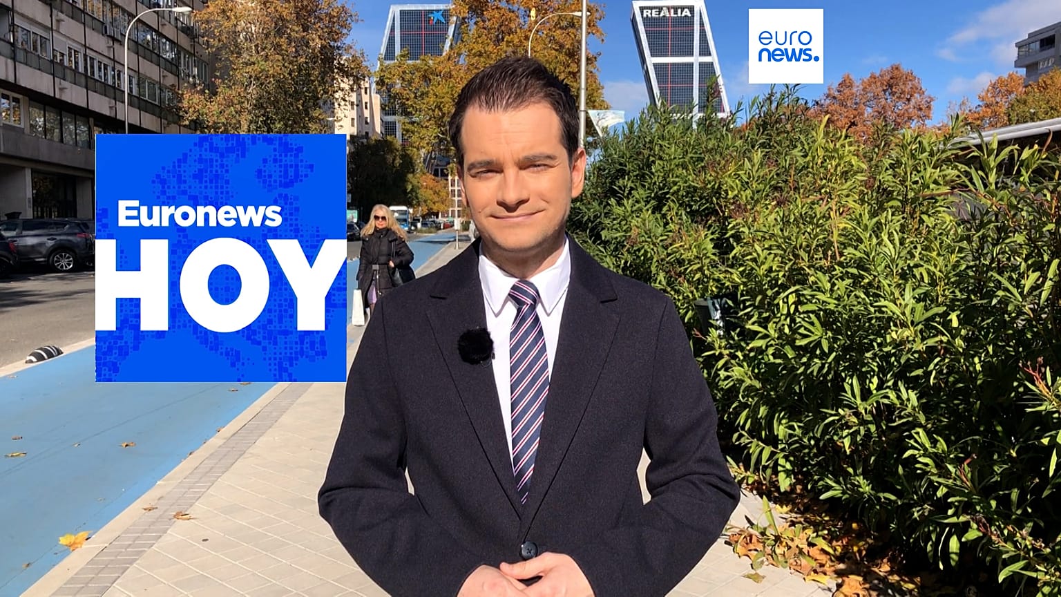 Juan Carlos de Santos presentando Euronews Hoy