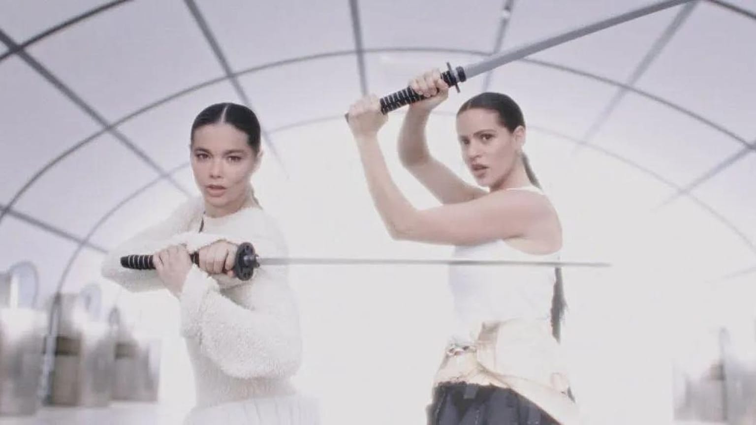 Björk and Rosalía in 'Oral' video directed by Carlotta Guerrero