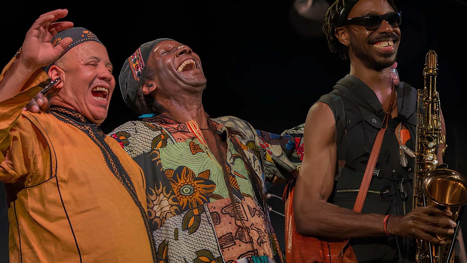 Shabaka Hutchings, Majid Bekkas, Hamid Drake, who are performing at the Rome Jazz Festival 2023 