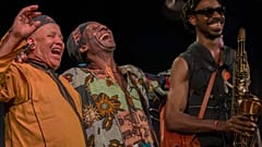 Shabaka Hutchings, Majid Bekkas, Hamid Drake, who are performing at the Rome Jazz Festival 2023 