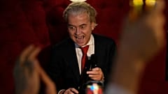 Geert Wilders november 22-én, a holland parlamenti választások napján