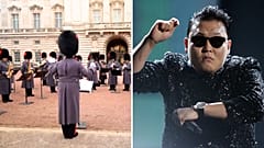 Changing of the guard play PSY's 'Gangnam Style' and Blackpink's hits