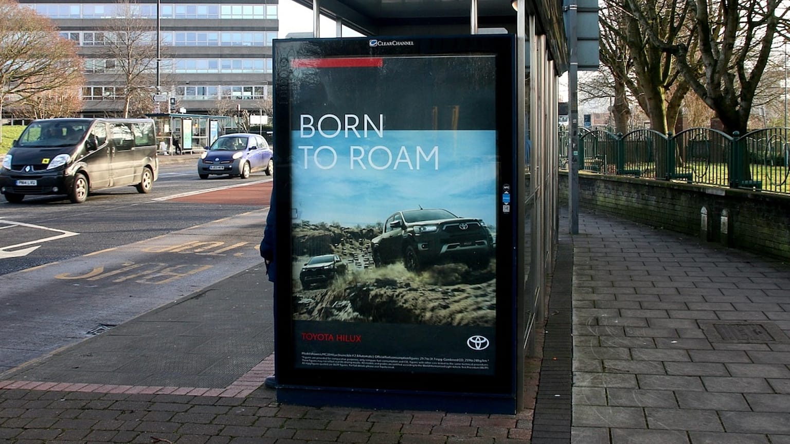 Banned Toyota Hilux SUV poster advert. 