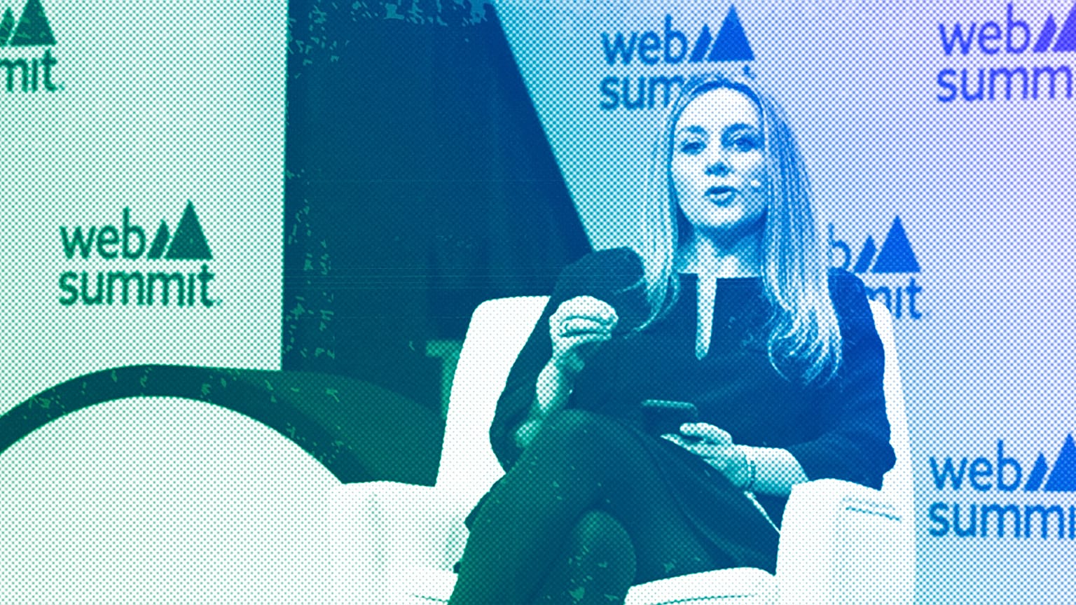No More Plastic Founder and President Rosalie Mann at the Lisbon Web Summit, November 2023