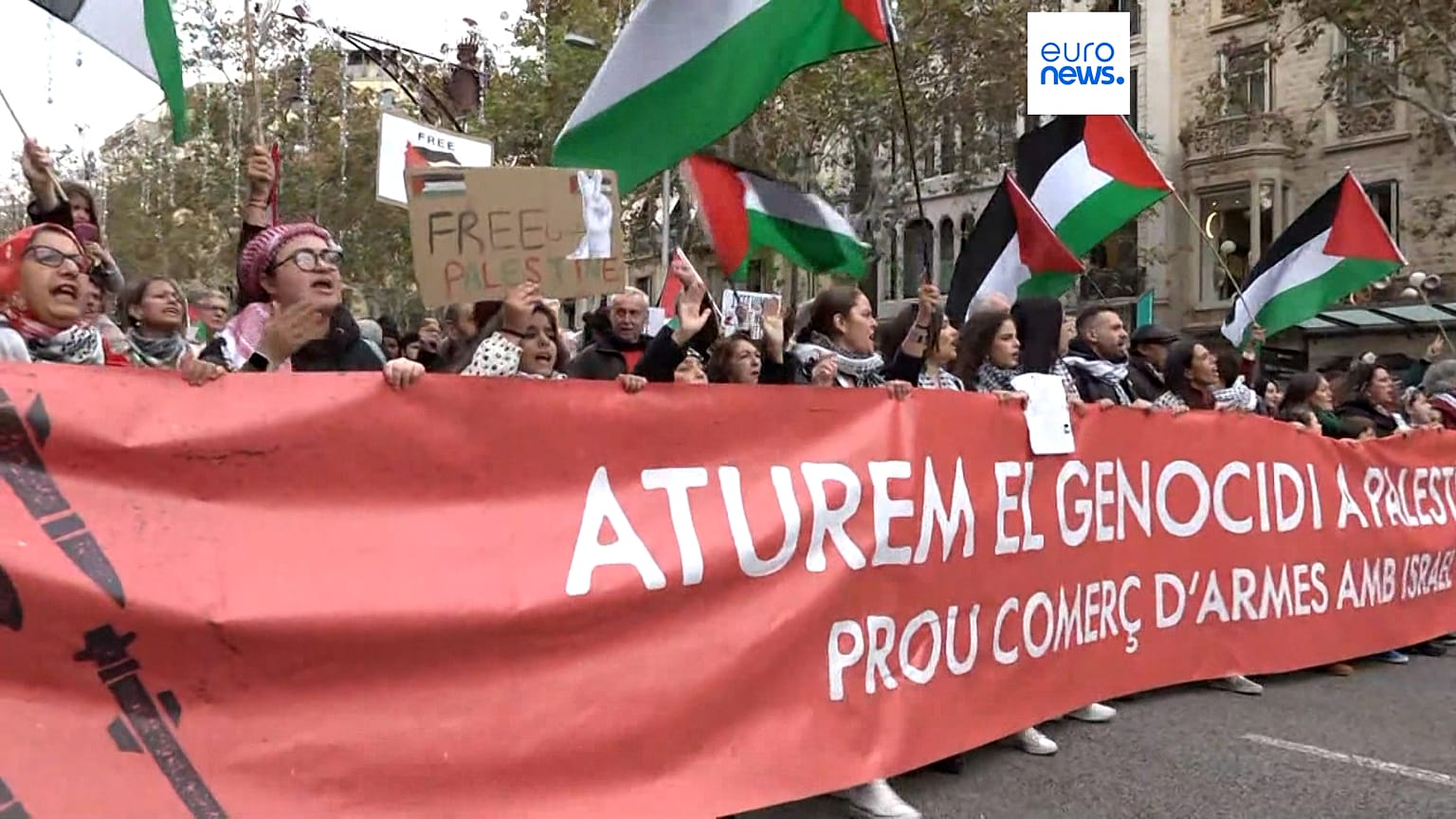 Manifestación propalestina en Barcelona este domingo