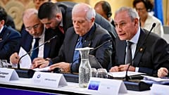 Der Hohe Vertreter der Europäischen Union für Außenpolitik, Josep Borrell, auf dem jährlichen Forum der Union für den Mittelmeerraum am Montag, 27\. November