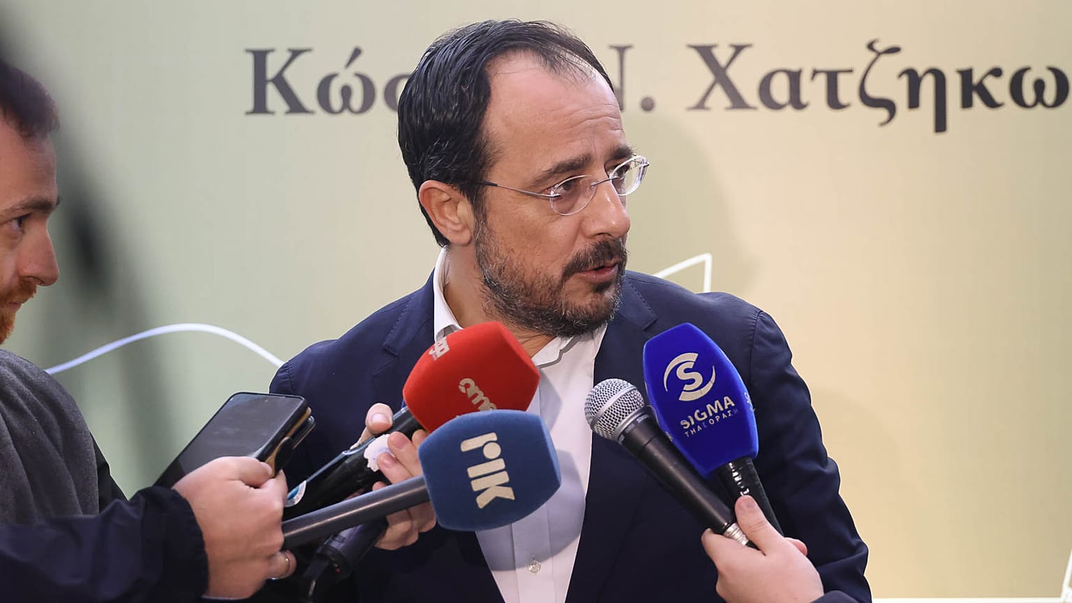 Ο Νίκος Χριστοδουλίδης σε δηλώσεις στον Τύπο
