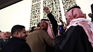 Membri della delegazione saudita festeggiano la vittoria di Riad nella gara per aggiudicarsi l'Expo 2030