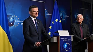 Dmytro Kuleba és Joseph Borrell