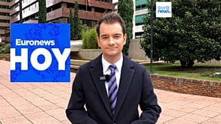 Juan Carlos de Santos presentando el informativo Euronews Hoy