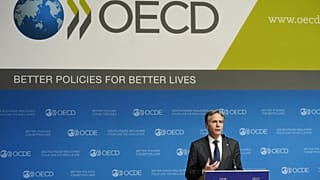 Il segretario di Stato degli Usa, Anthony Blinken parla al forum dell'Ocse a giugno 2021