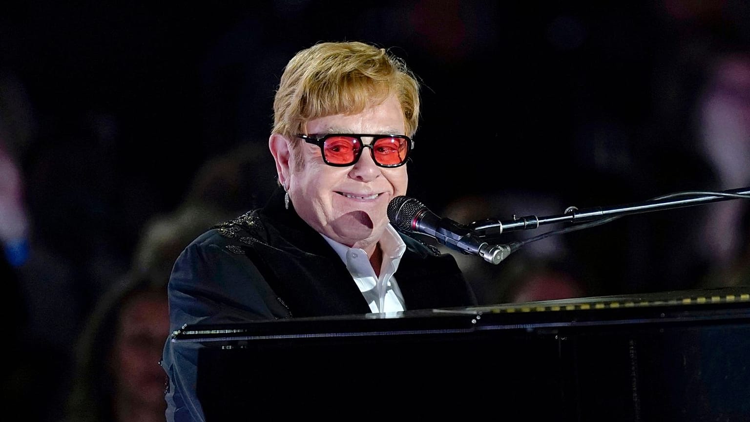 Elton John addressed Britain's Parliament on Wednesday 29 Nov. - Pictured here performing on the South Lawn of the White House in Washington - 2022