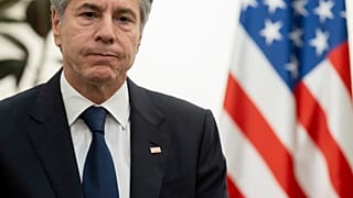 Antony Blinken, secretário de Estado dos EUA, na visita a Israel