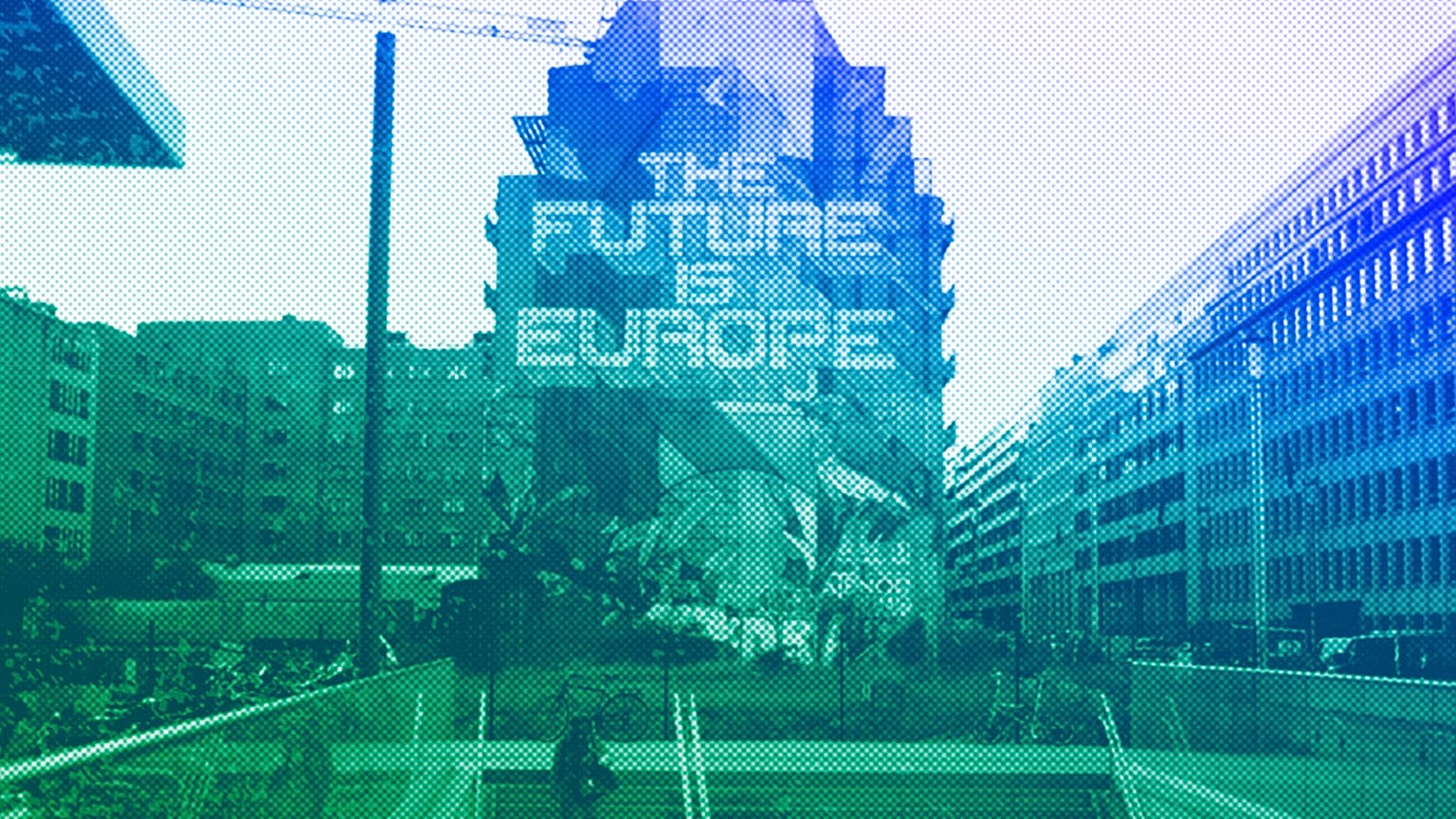 The Future is Europe mural in Brussels, March 2022