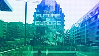 The Future is Europe mural in Brussels, March 2022