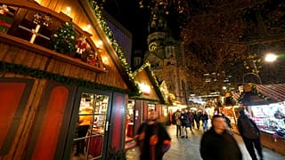 A Christmas market in Germany