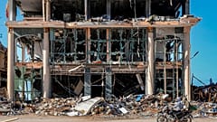 Foto: edificio en ruinas en Gaza