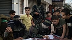 عناصر من حركة حماس في مدينة غزة