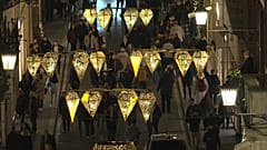 Weihnachtslichter in Rom in Italien