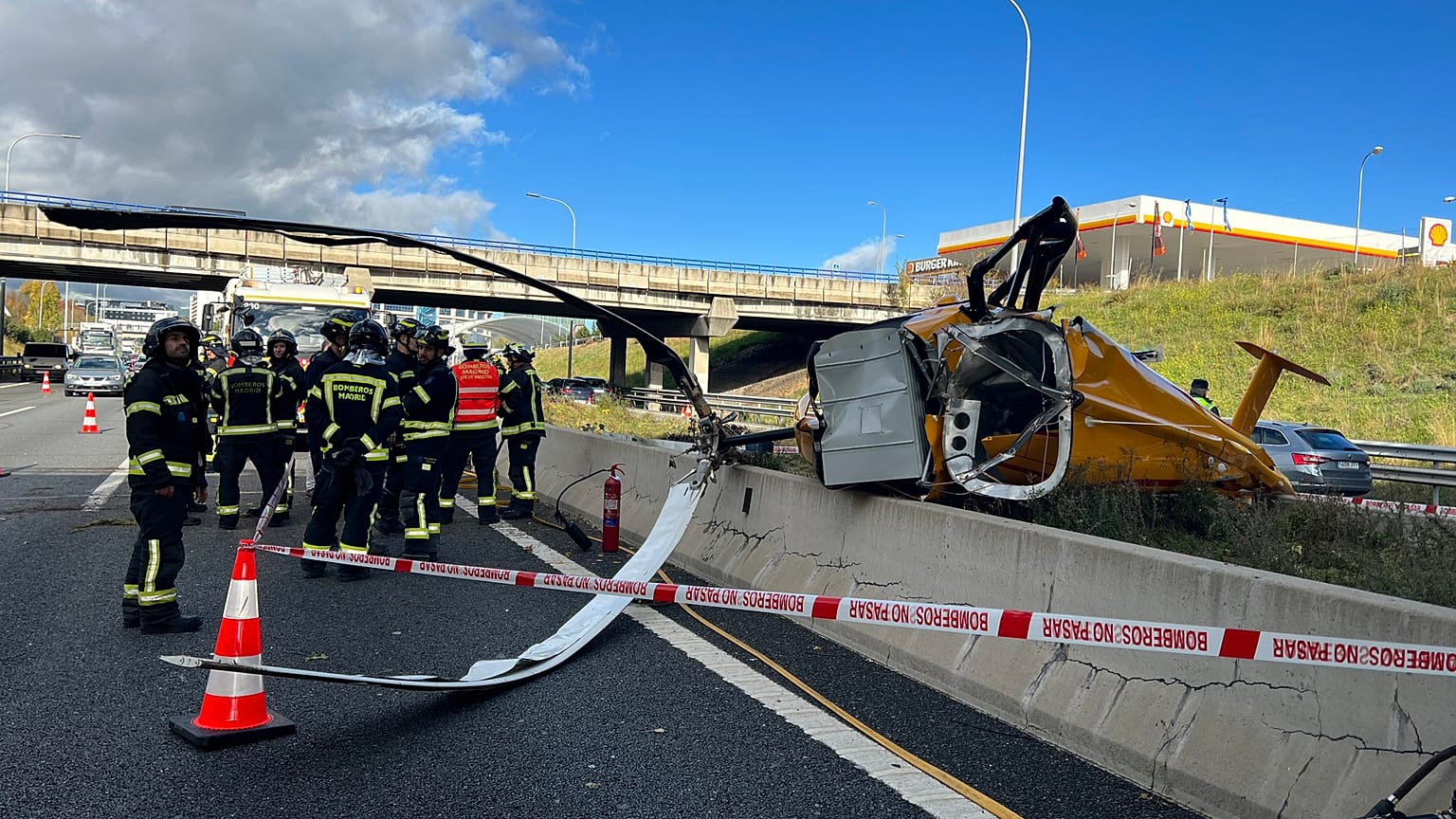 Foto del lugar del accidente | @EmergenciasMad
