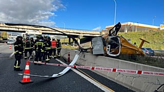 Foto del lugar del accidente | @EmergenciasMad