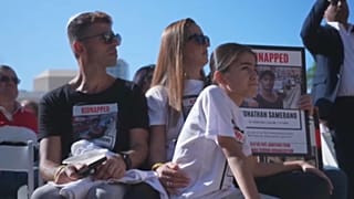 Protest für die Freilassung der Geiseln in Tel Aviv in Israel