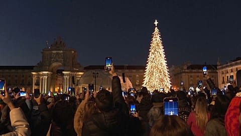 Illuminations de Noël à Lisbonne