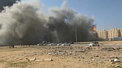 لحظة القصف الإسرائيلي