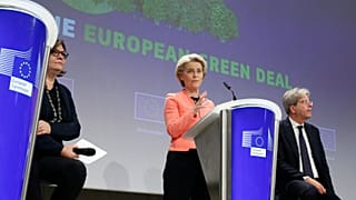 Ursula von der Leyen en la presentación del Pacto Verde en 2021.