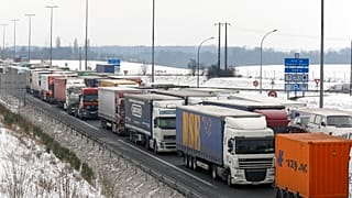 La huelga ha creado colas kilométricas en la frontera entre Ucrania y Polonia.