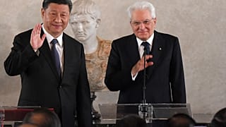 President Xi Jinping and President Sergio Mattarella, Rome, March 22, 2019. Mattarella told Jinping that China’s new 'Silk Road' could significantly benefit both nations