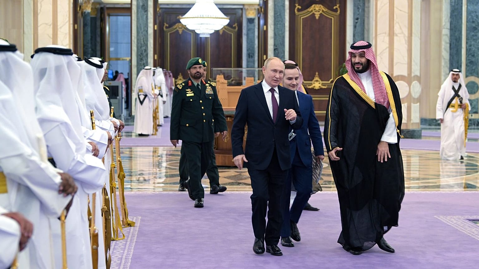 سفر پوتین به ریاض و دیدار با محمد بن سلمان به تاریخ ششم دسامبر ۲۰۲۳