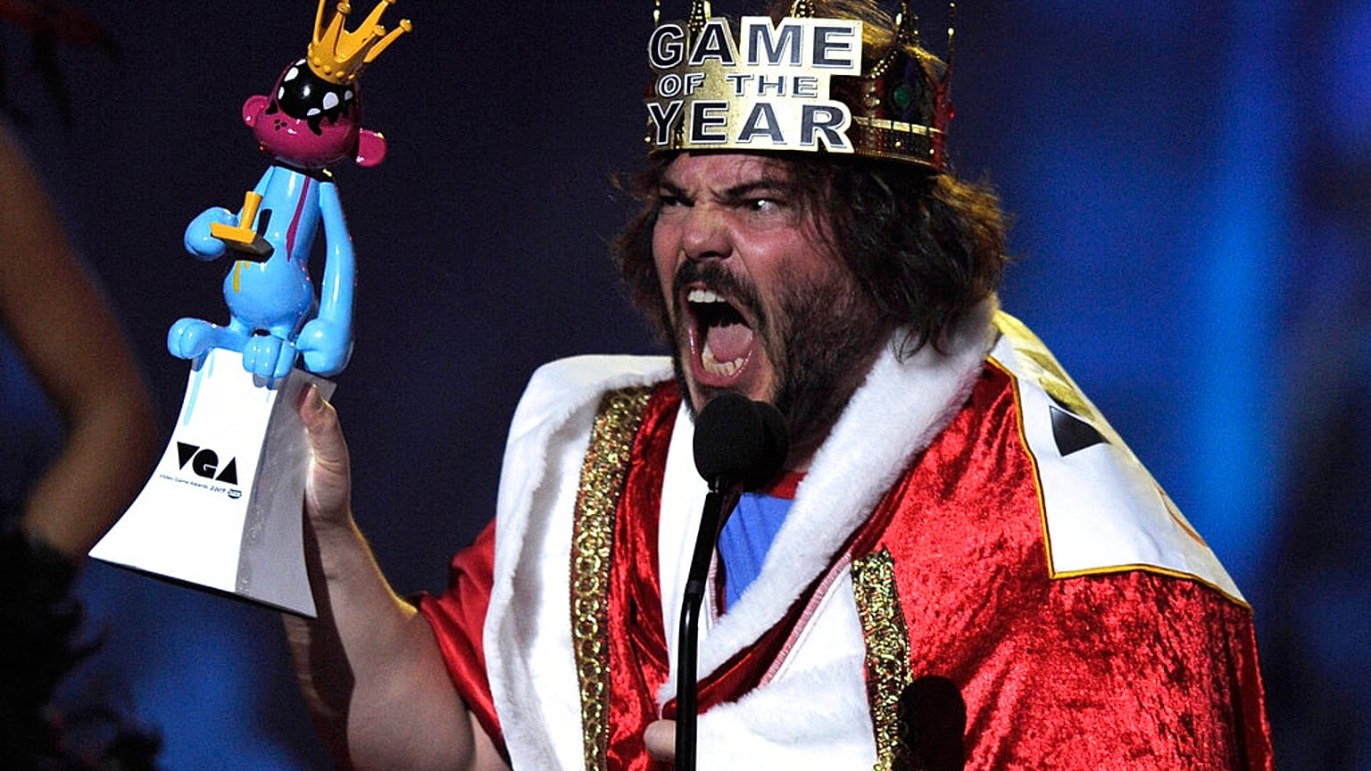 This means more! Jack Black's reaction to winning Best Voice for "Brutal Legend" at 2009 Video Game Awards is the stuff of console legend.