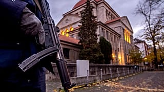 Polizeischutz für die Synagoge in Frankfurt, 8. November 2023