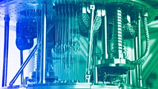electronics for use in a quantum computer in the quantum computing lab at the IBM Thomas J. Watson Research Center in Yorktown Heights, NY, February 2018