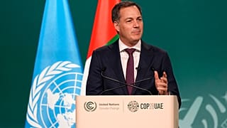 Belgium Prime Minister Alexander De Croo speaks during a plenary session at the COP28 U.N. Climate Summit, Saturday, 2 December